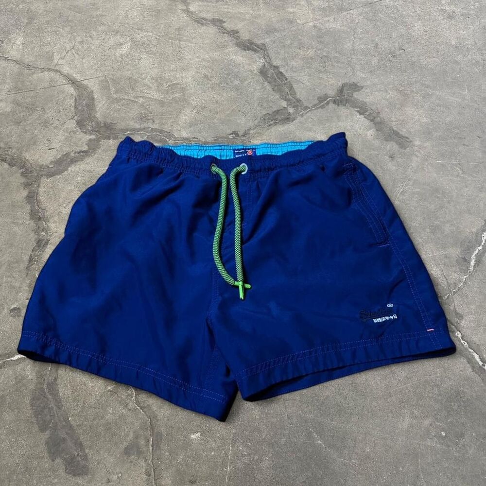 Superdry Men's Blue and Navy Swim-briefs-shorts